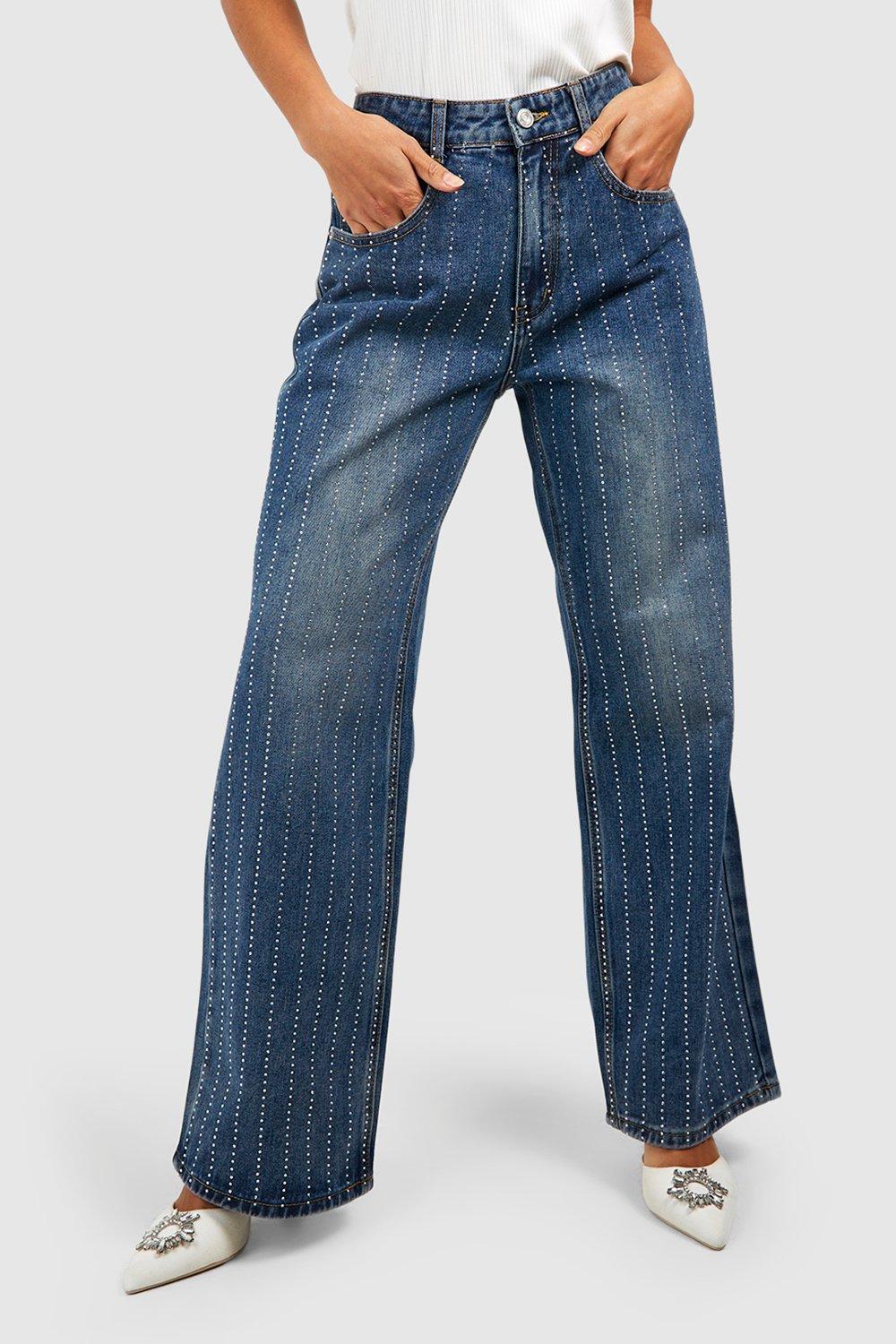 Pinstripe jeans sales women